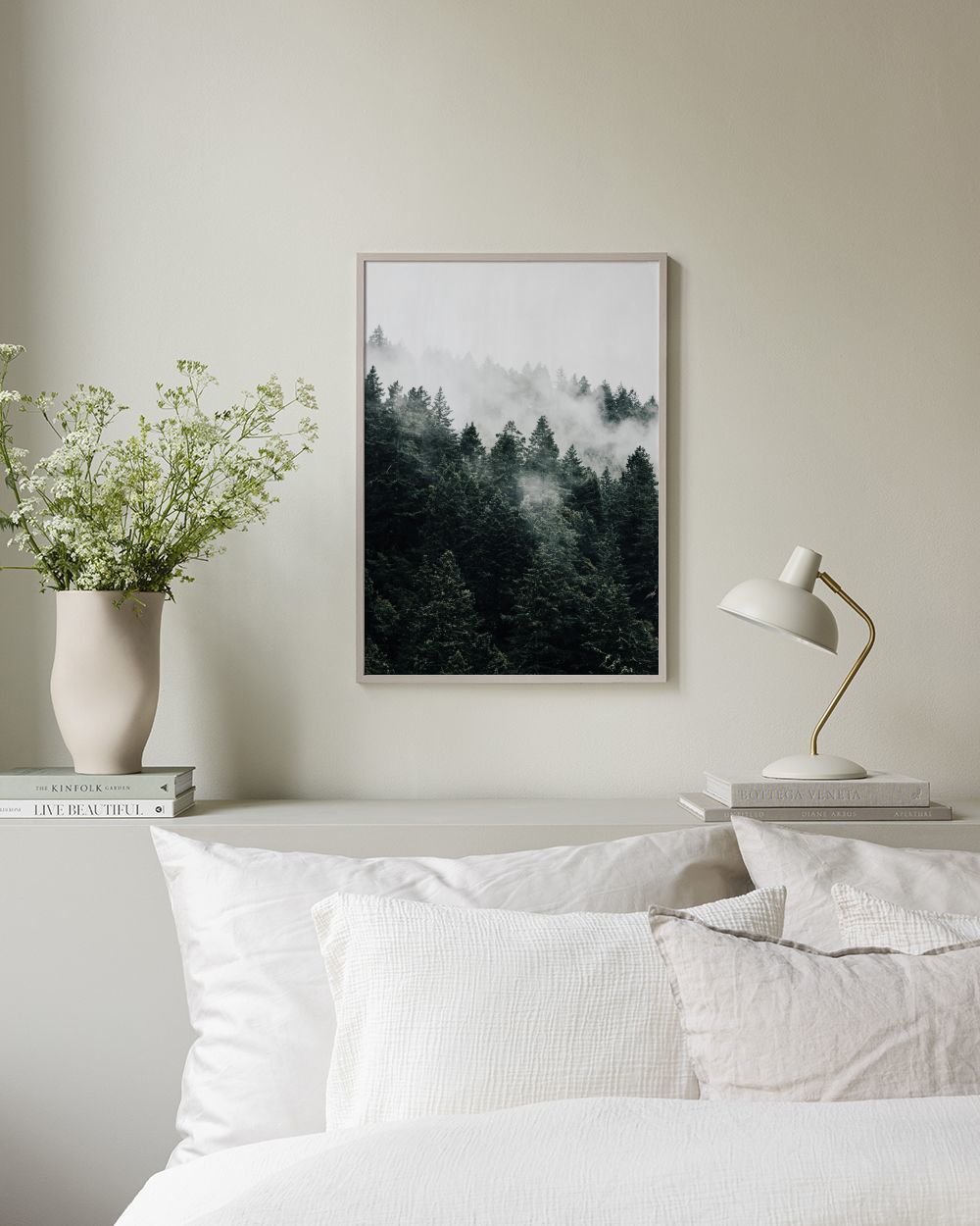 Pine Tree In The Fog Print