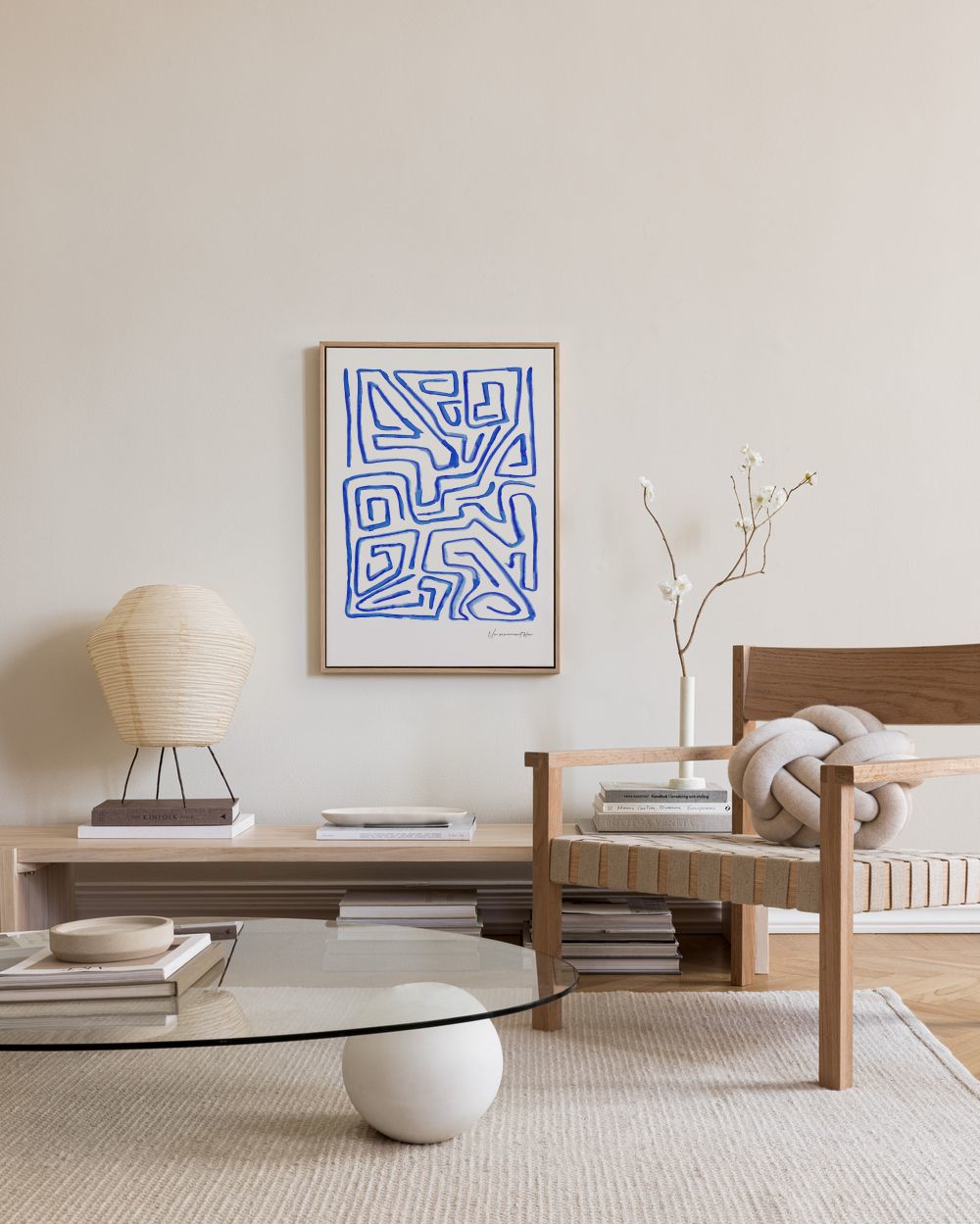 Un Ornament Bleu Canvas print
