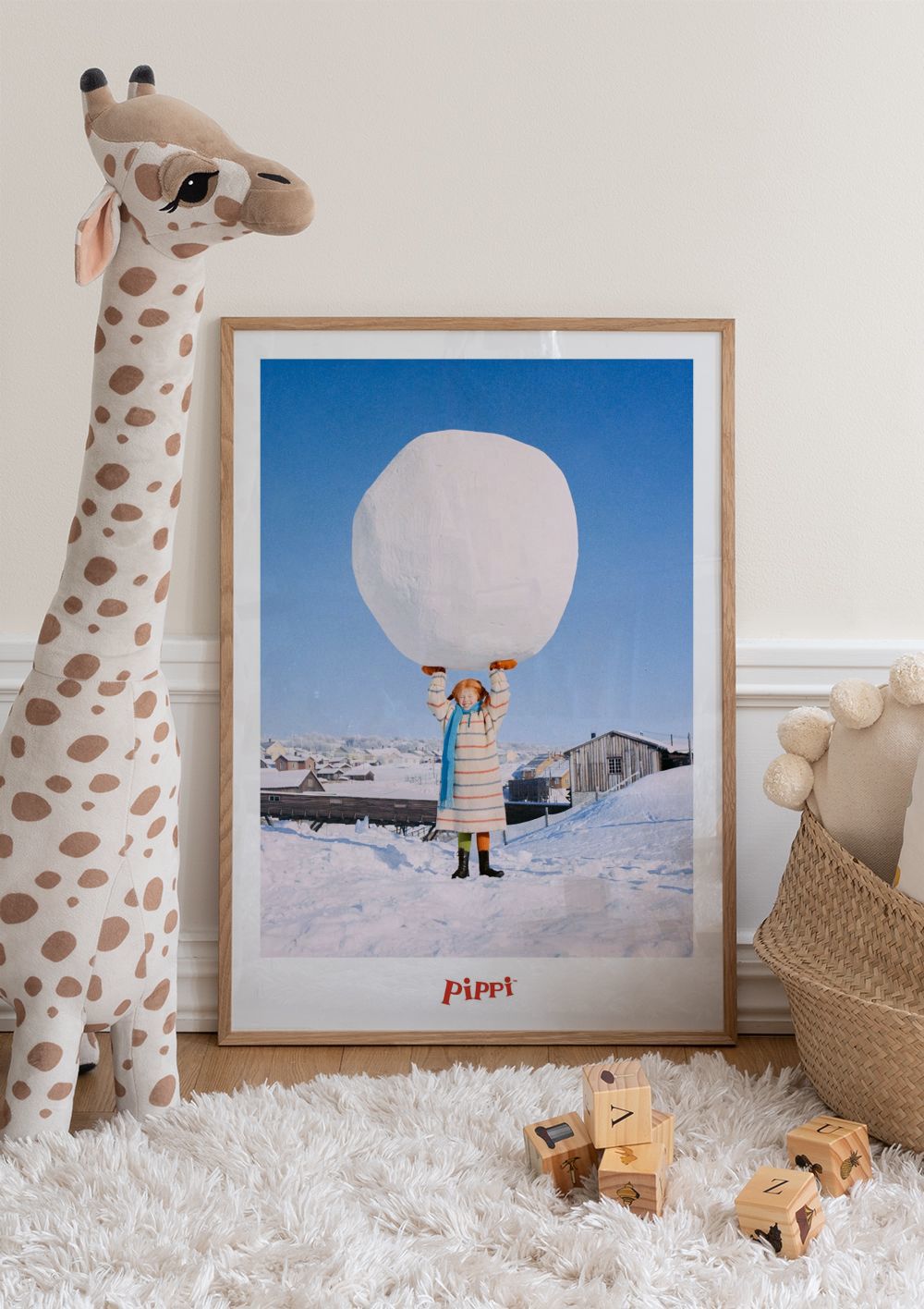 Pippi Longstocking and Snowball Print