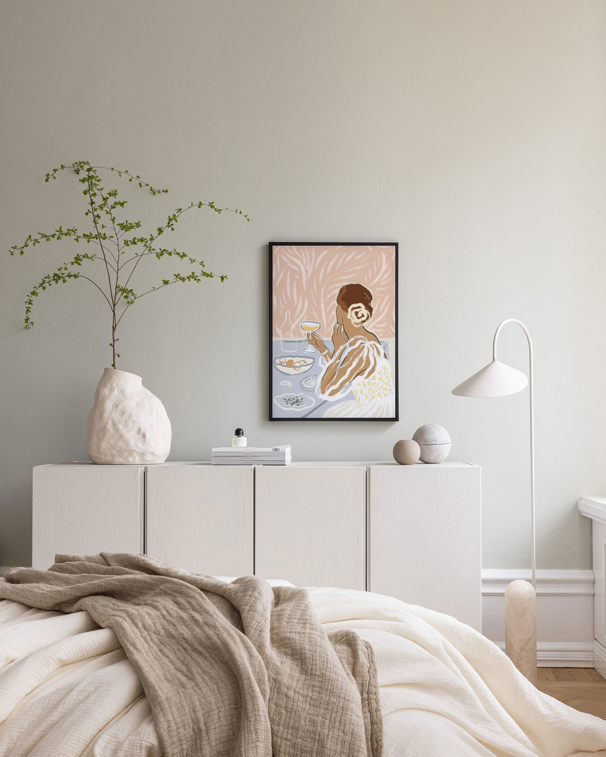 Having a Drink Canvas print