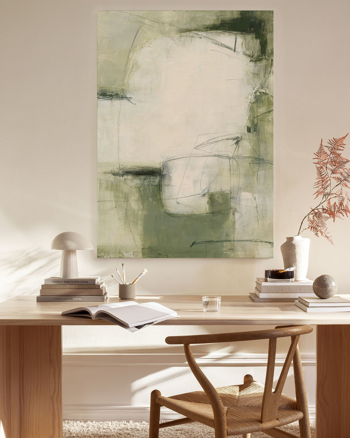 Contemporary Greens No2 Canvas print