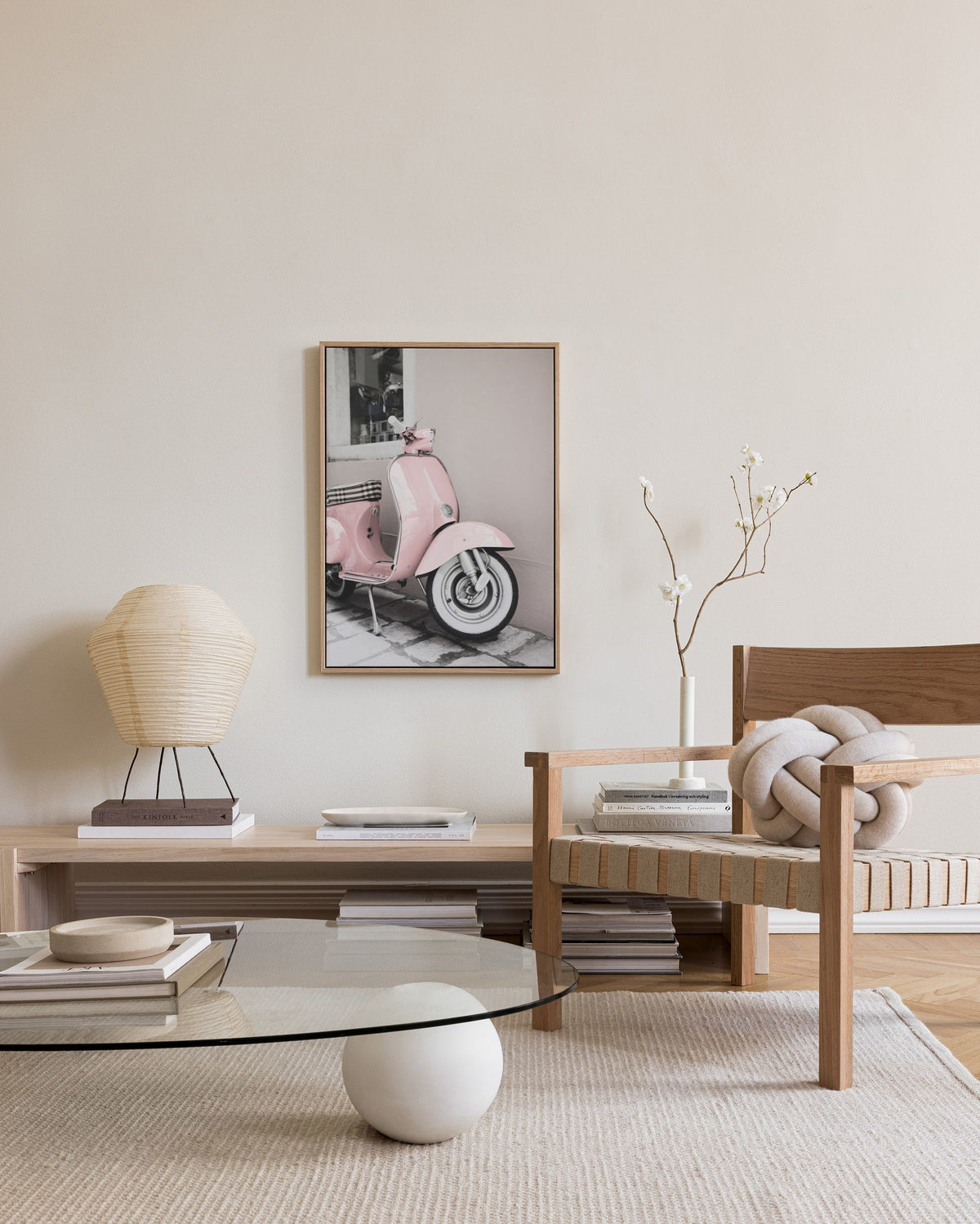 Pink Scooter Canvas print