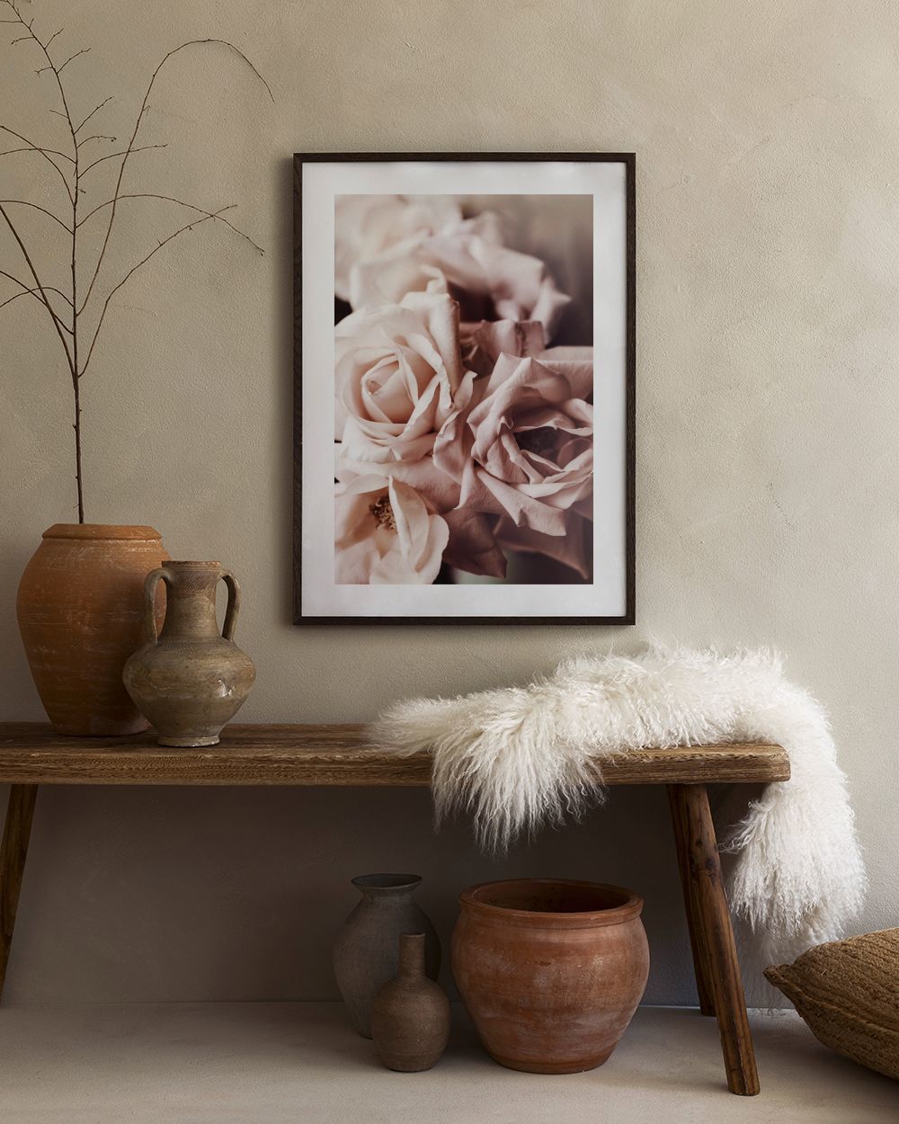 Dusty Pink Roses No1 Print