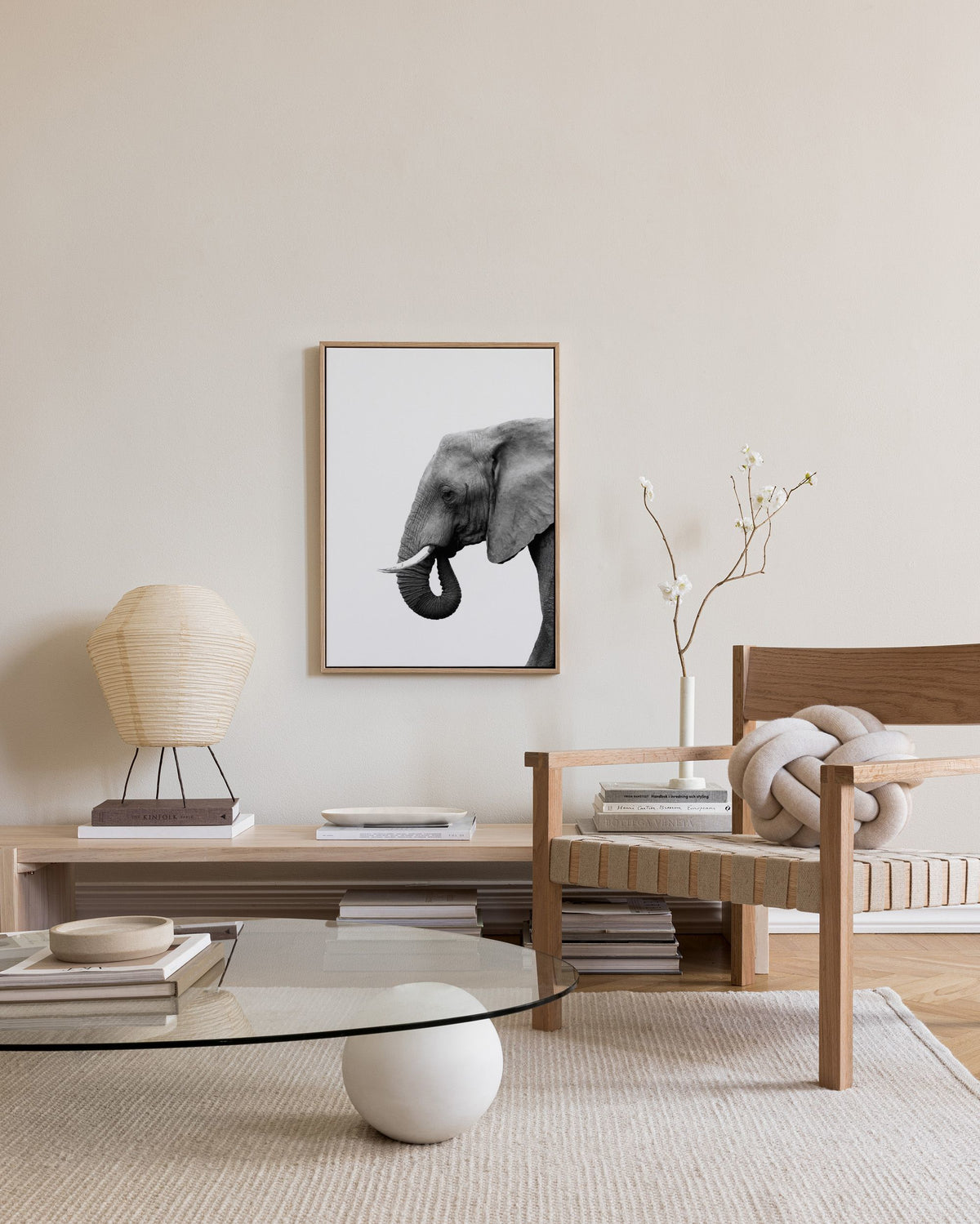 Elephant From Side Canvas print