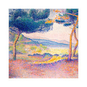 Henri-Edmond Cross - Pines Along the Shore Square Print