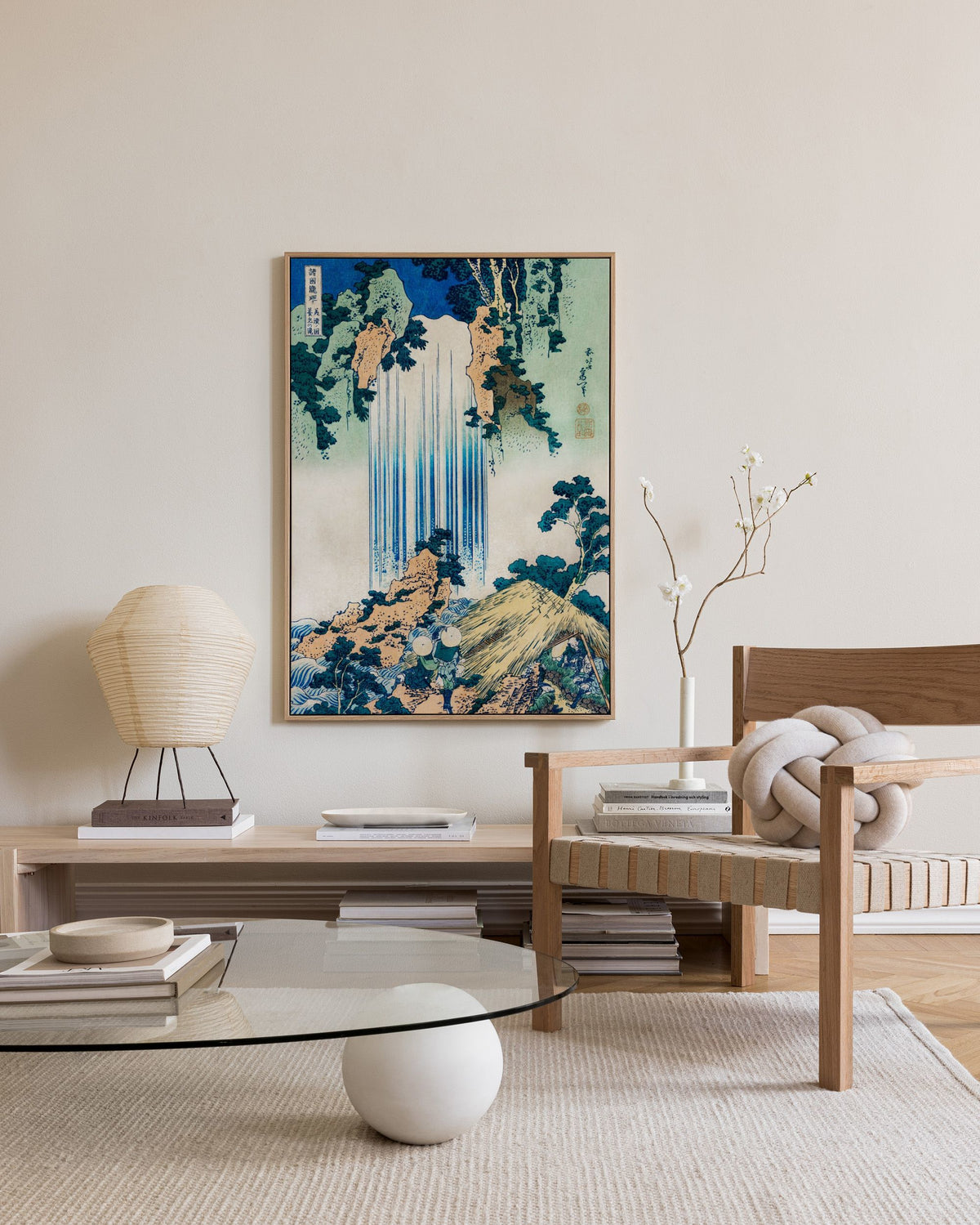 Hokusai - Yoro Waterfall in Mino Province Canvas print