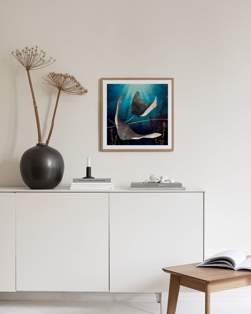 SpaceFrog Designs - Metallic Stingray Print