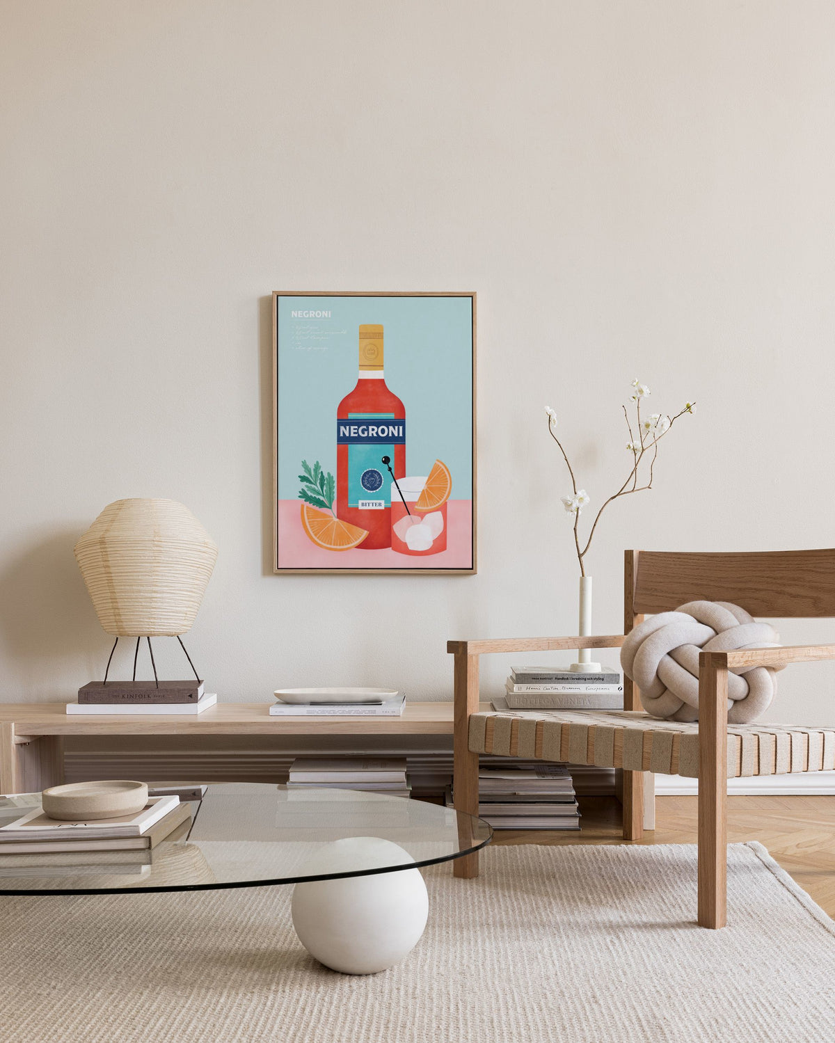 Negroni Illustration Canvas print