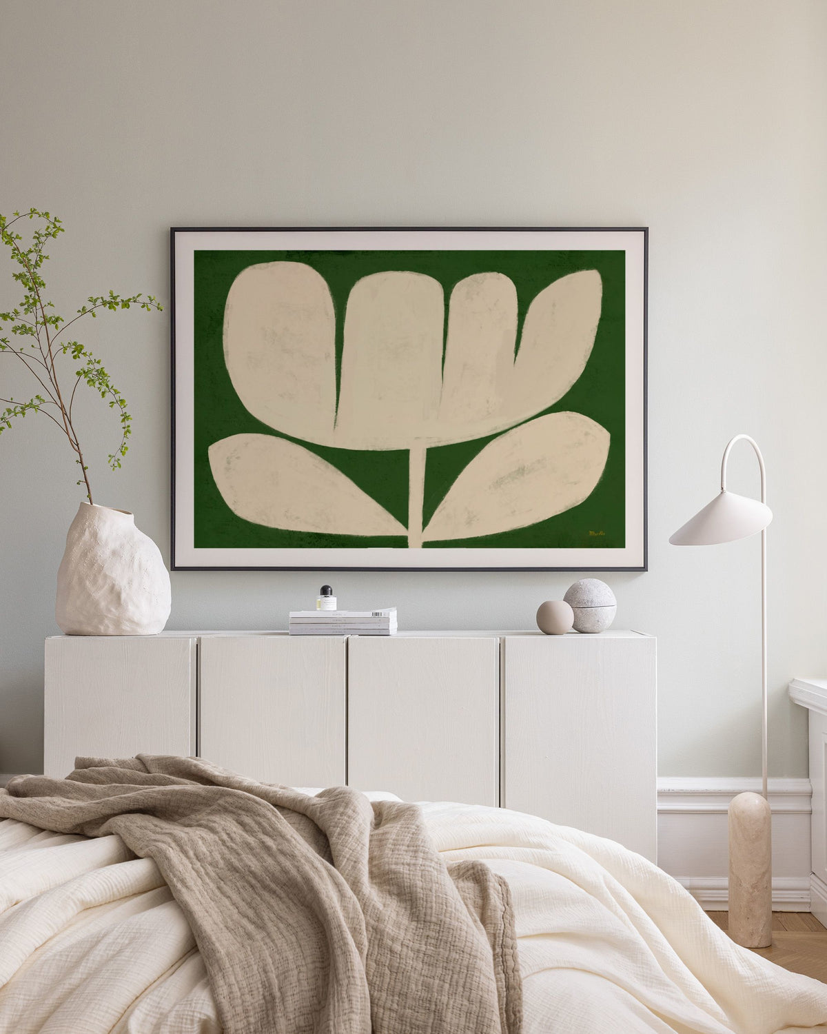 Marco Marella - Flower on Green Canvas print