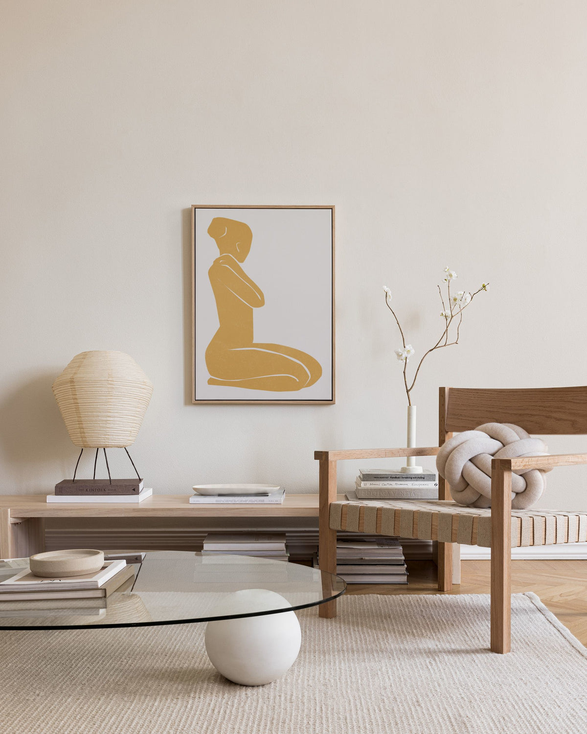 Cadmium Yellow Figure Canvas print