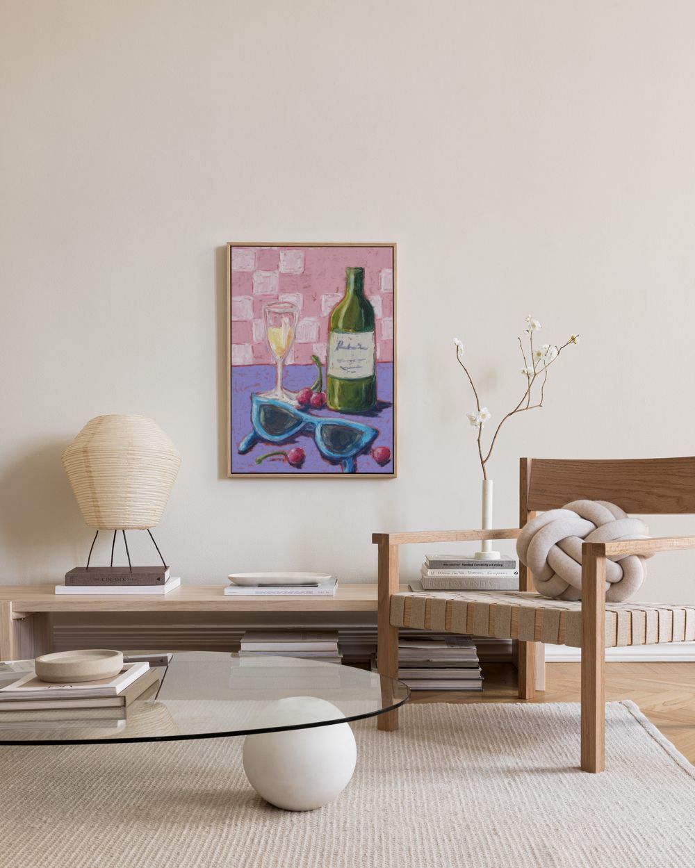 Hannah Durham - Sunglasses and Wine Canvas print