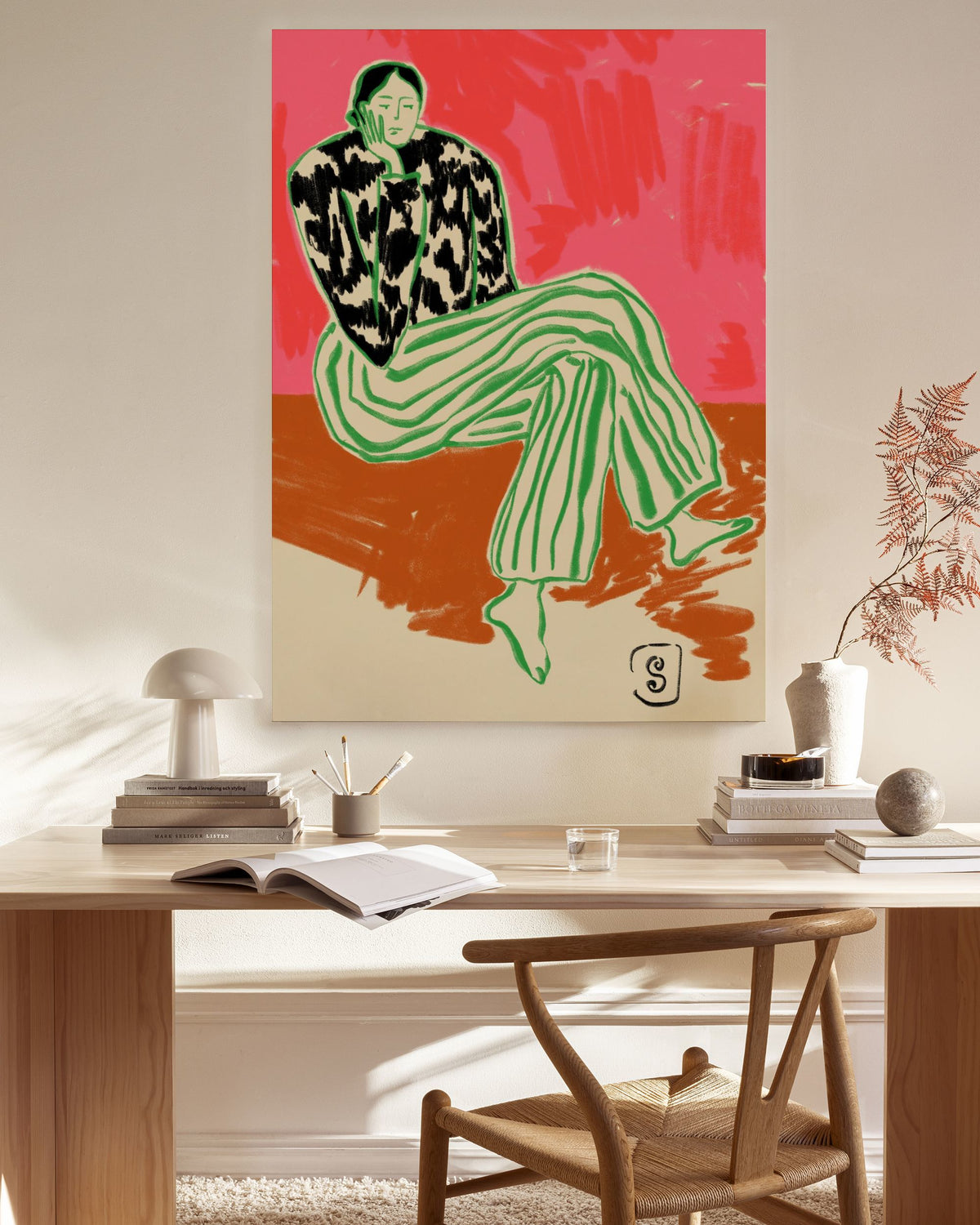 Sandra Poliakov - Calm Woman Portrait Canvas print