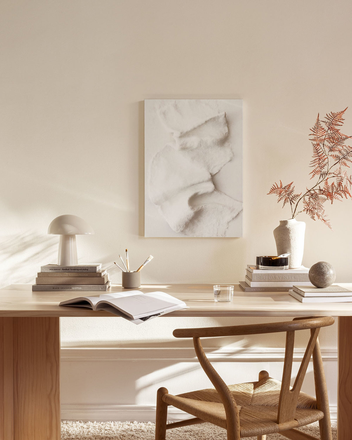 Sculpted Plaster Texture Canvas print