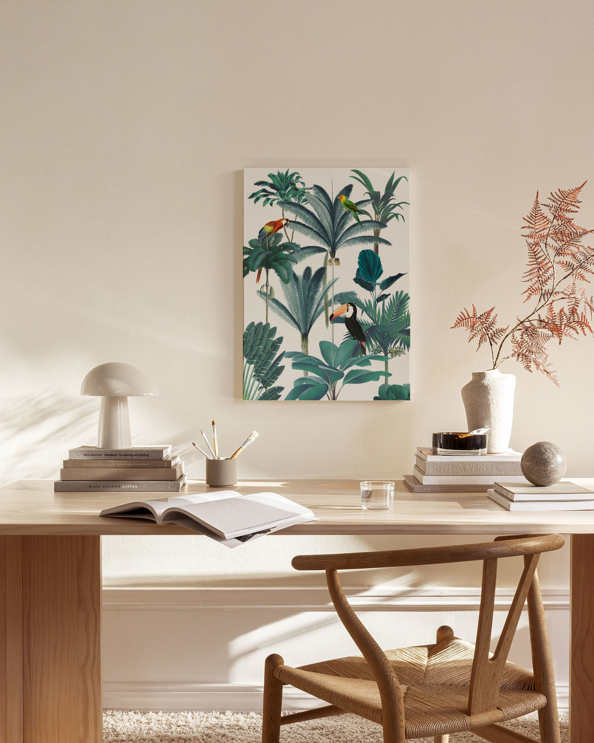 Royal Botanical Birds Canvas print