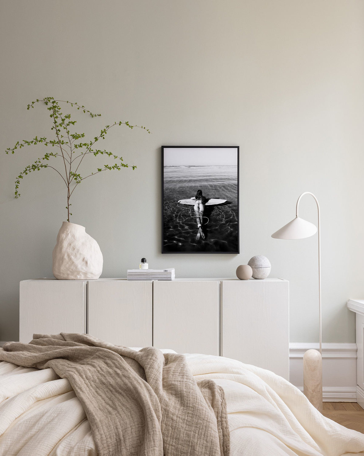 Floating on Surfboard Canvas print