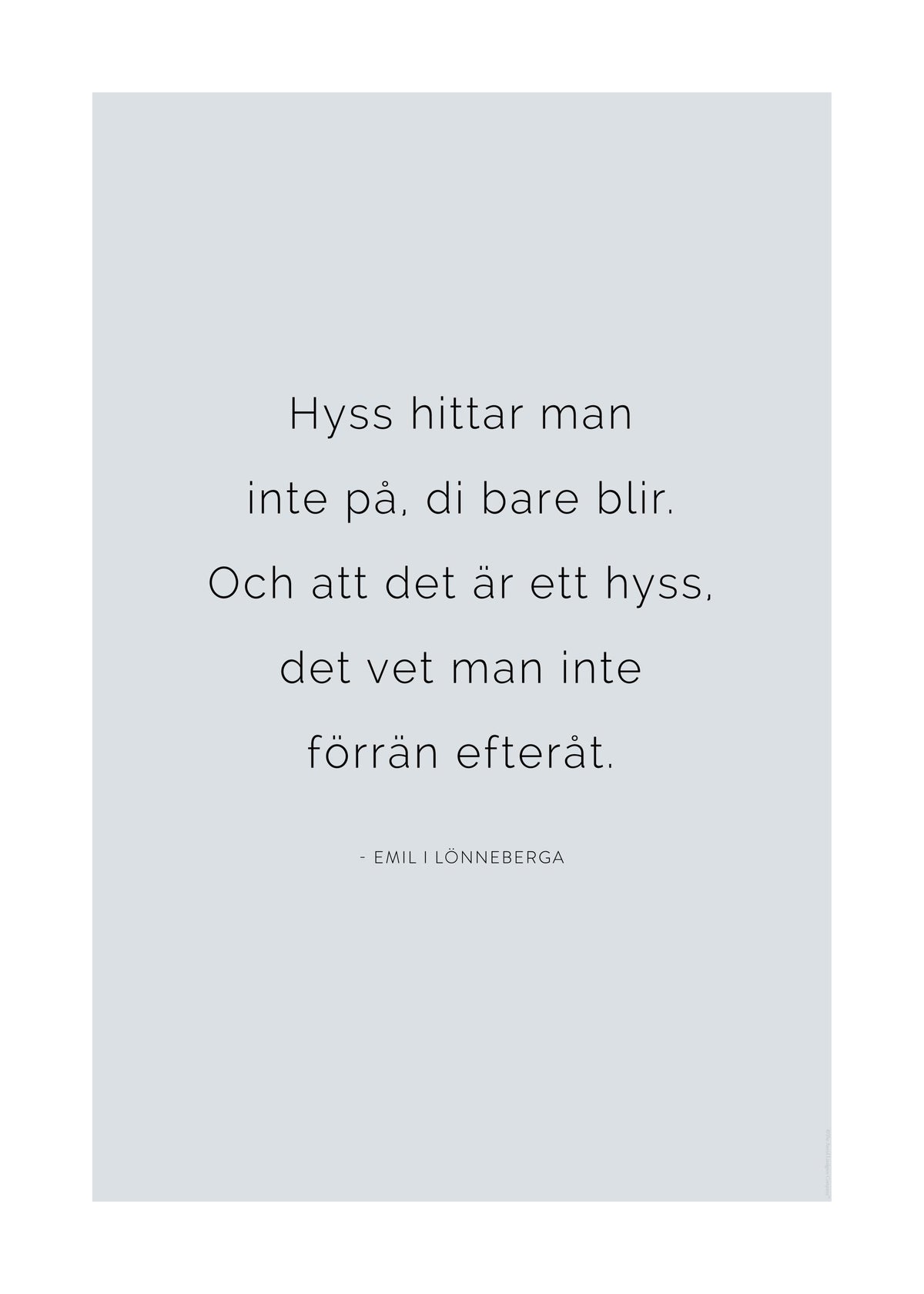Emil i Lönneberga Citat Print