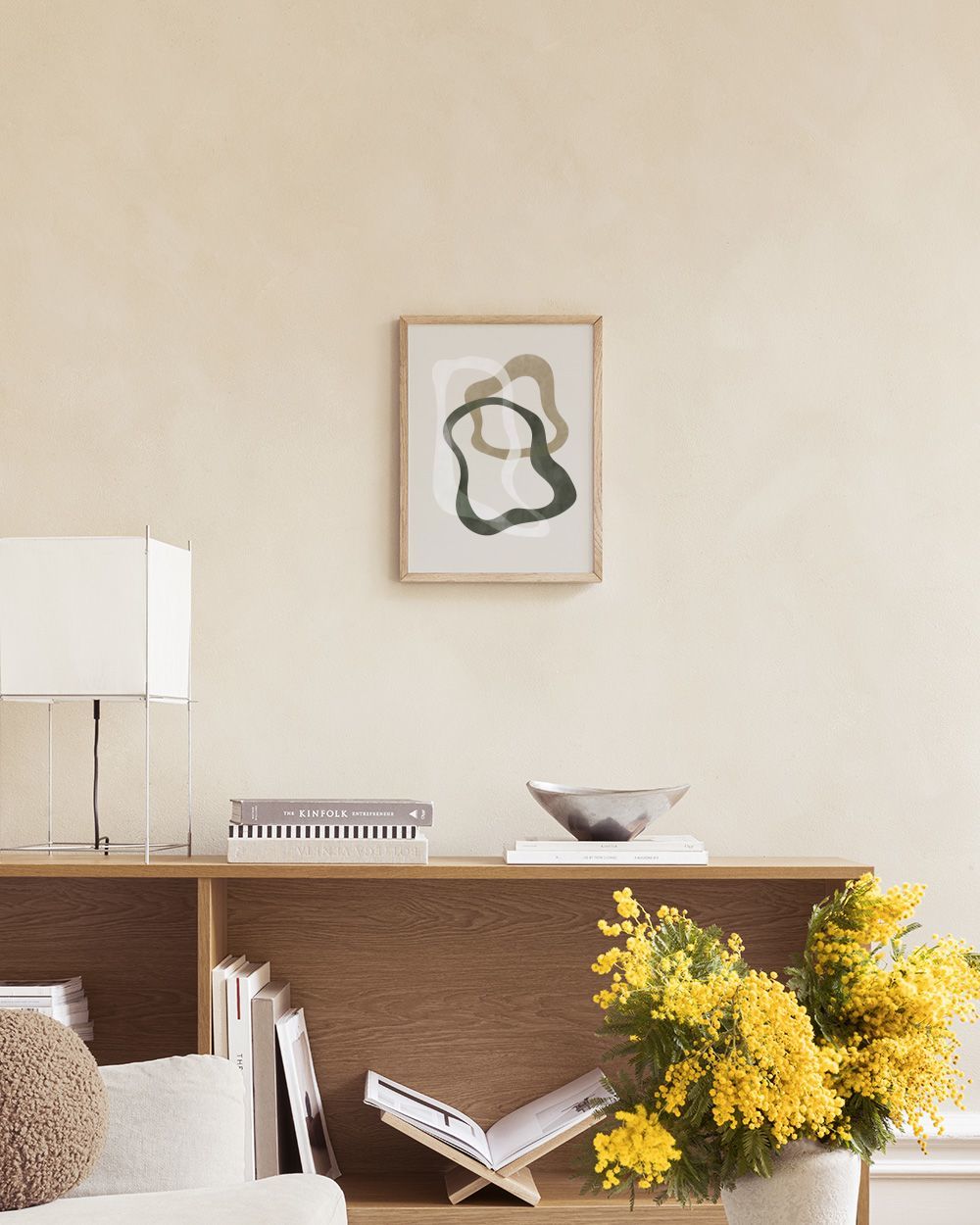 Abstract Green Shapes No2 Print