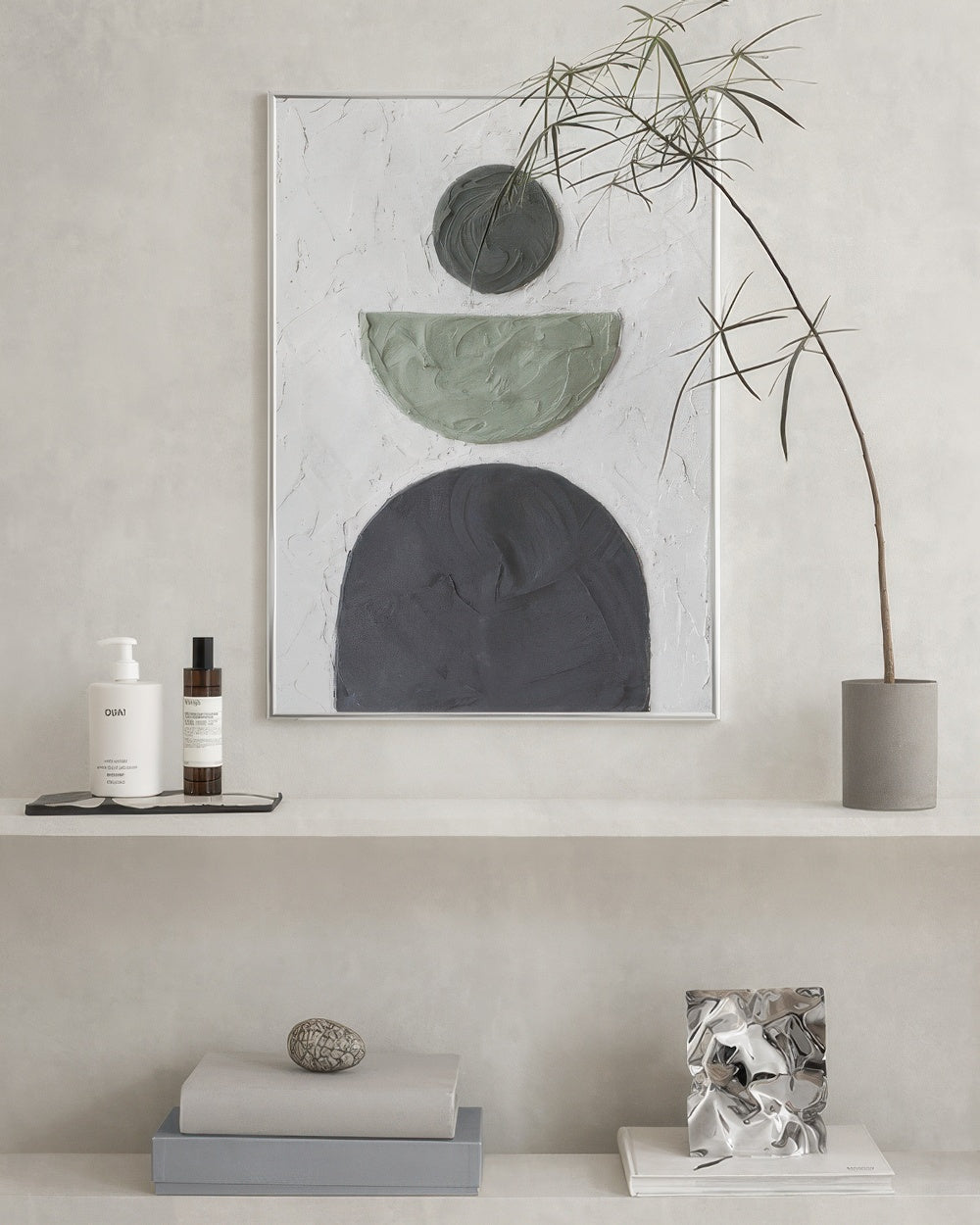 Balance in Green Print