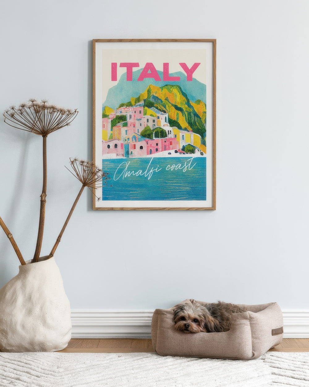 SipCircle - Italy Amalfi Pastel Coast Print