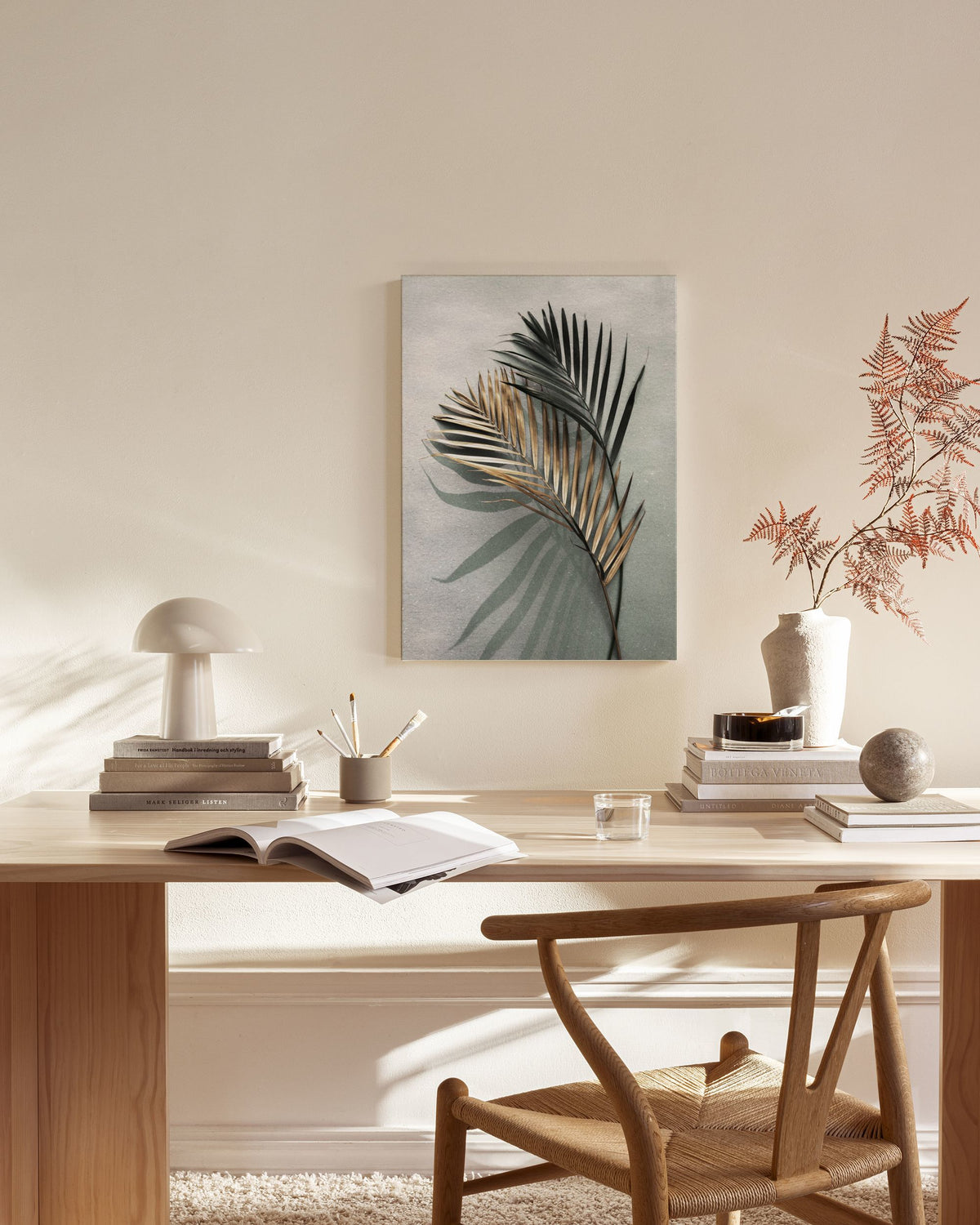Gold and Green Shadow Canvas print