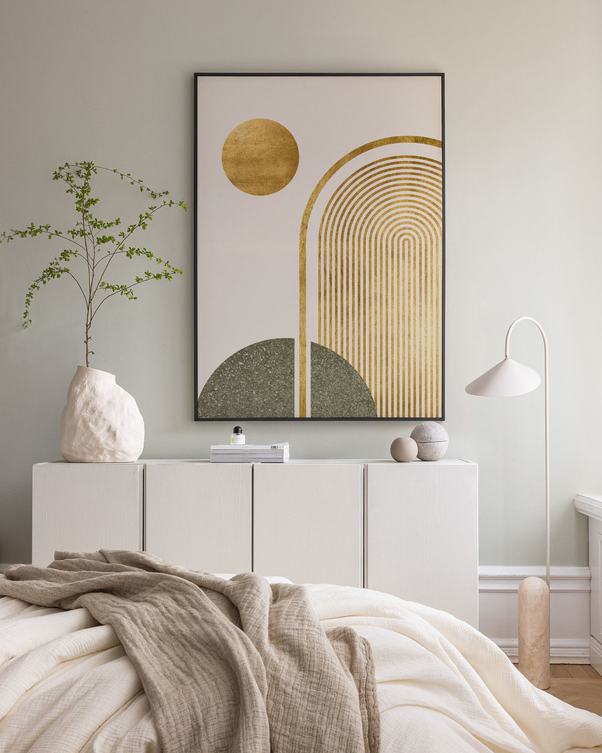 Green & Gold No1 Canvas print