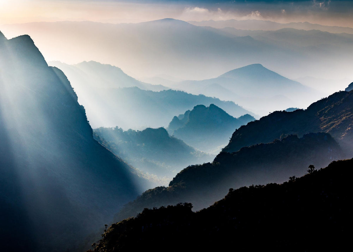 Foggy Mountain View Print