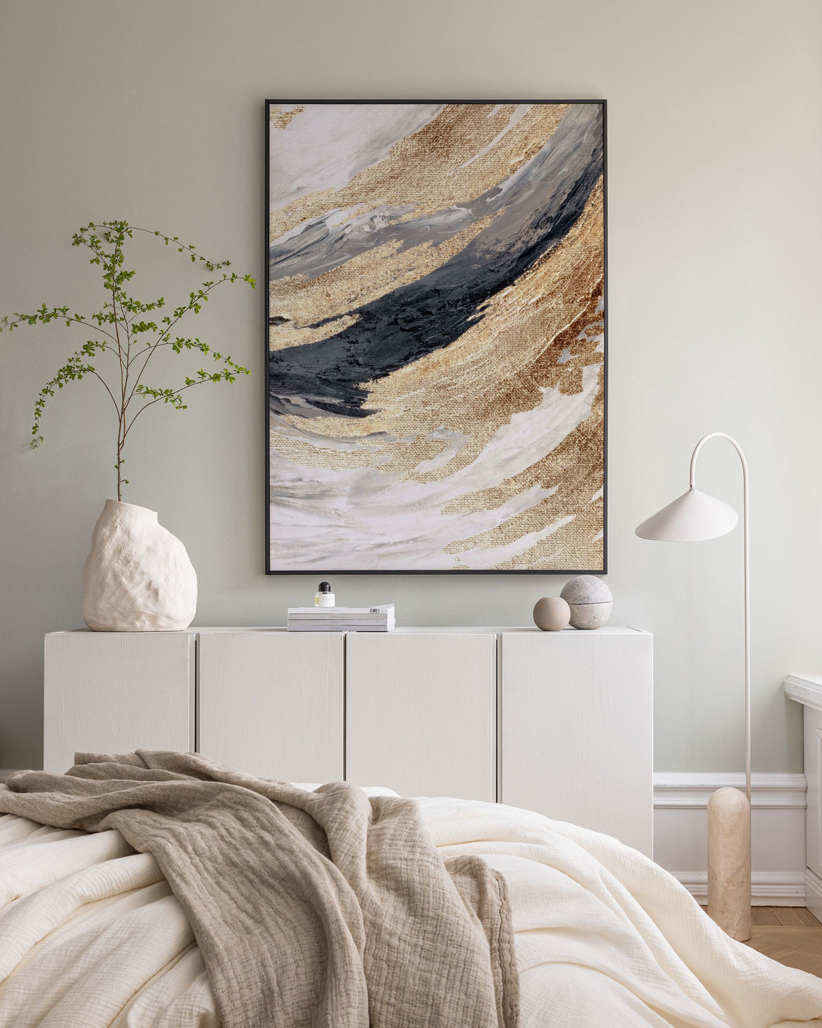 Gold Wave No2 Canvas print