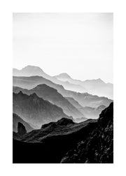 Black Rocky Mountains Print