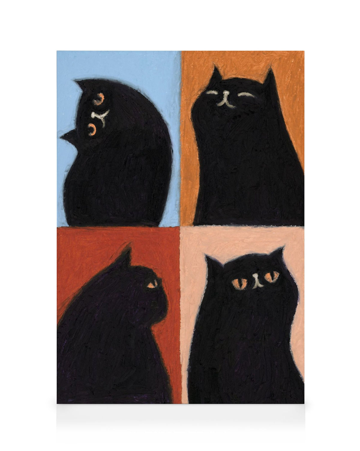 Black Cat Quadrant Canvas print