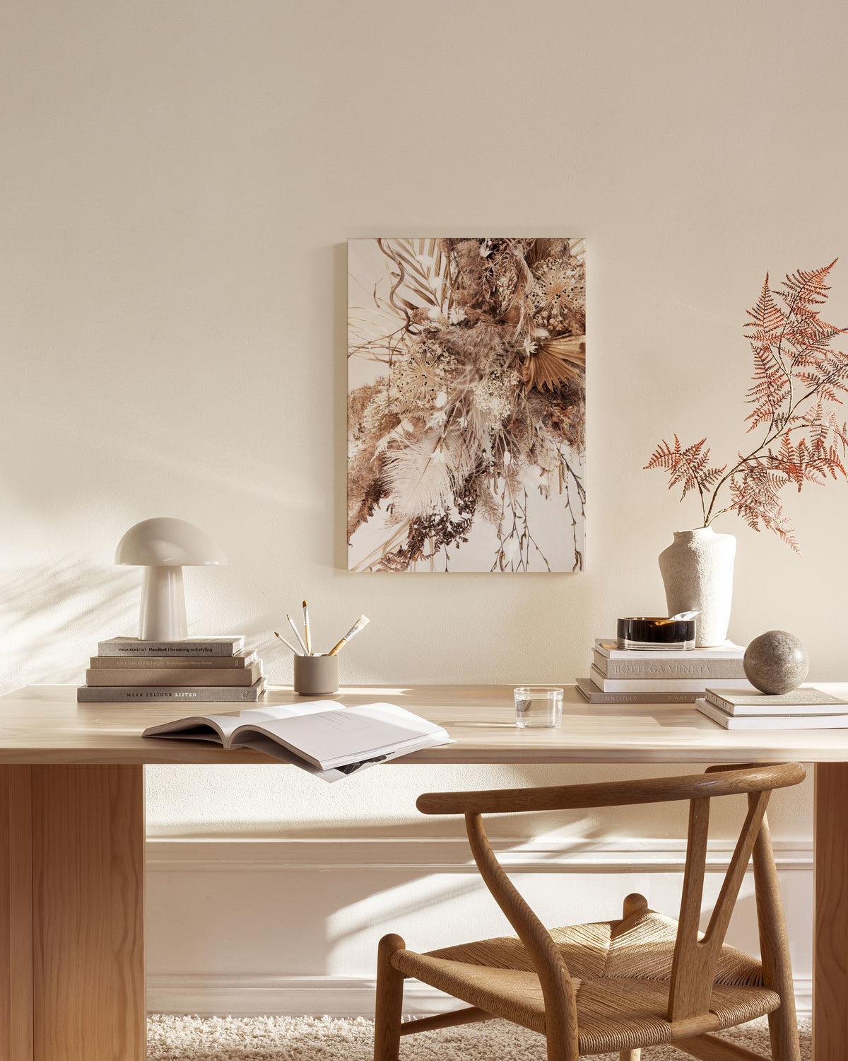Dried Dream Beige No1 Canvas print