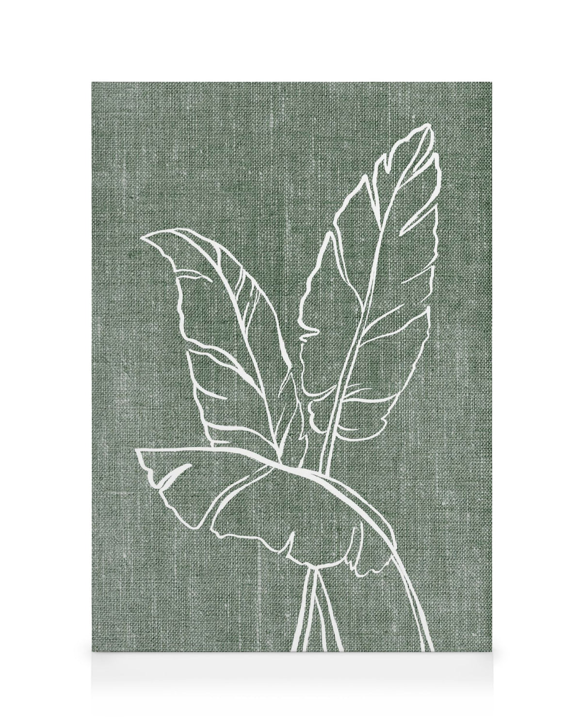 Green Linen Leaves Canvas print