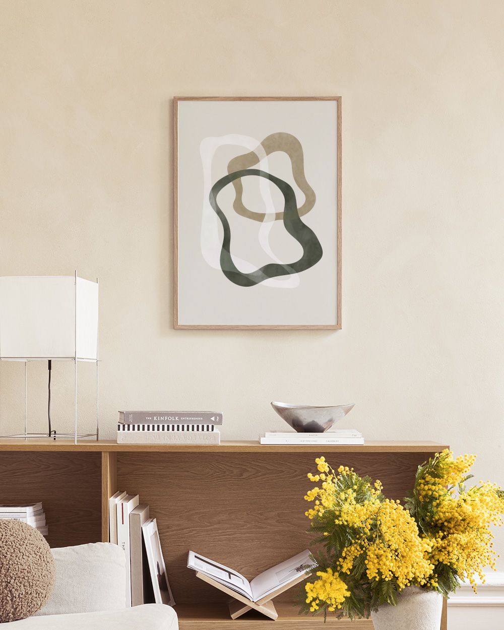 Abstract Green Shapes No2 Print