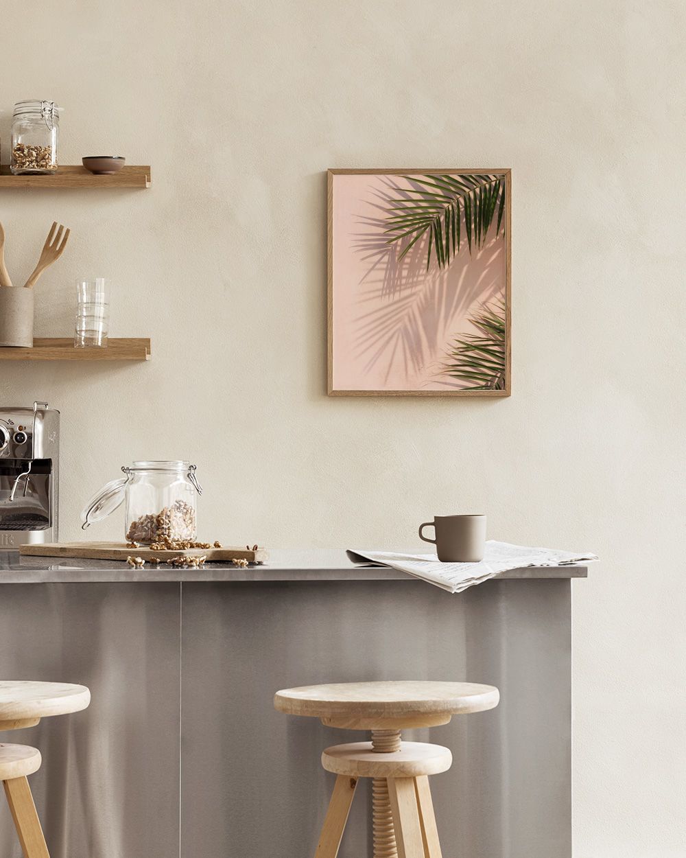 Pink Palm Print