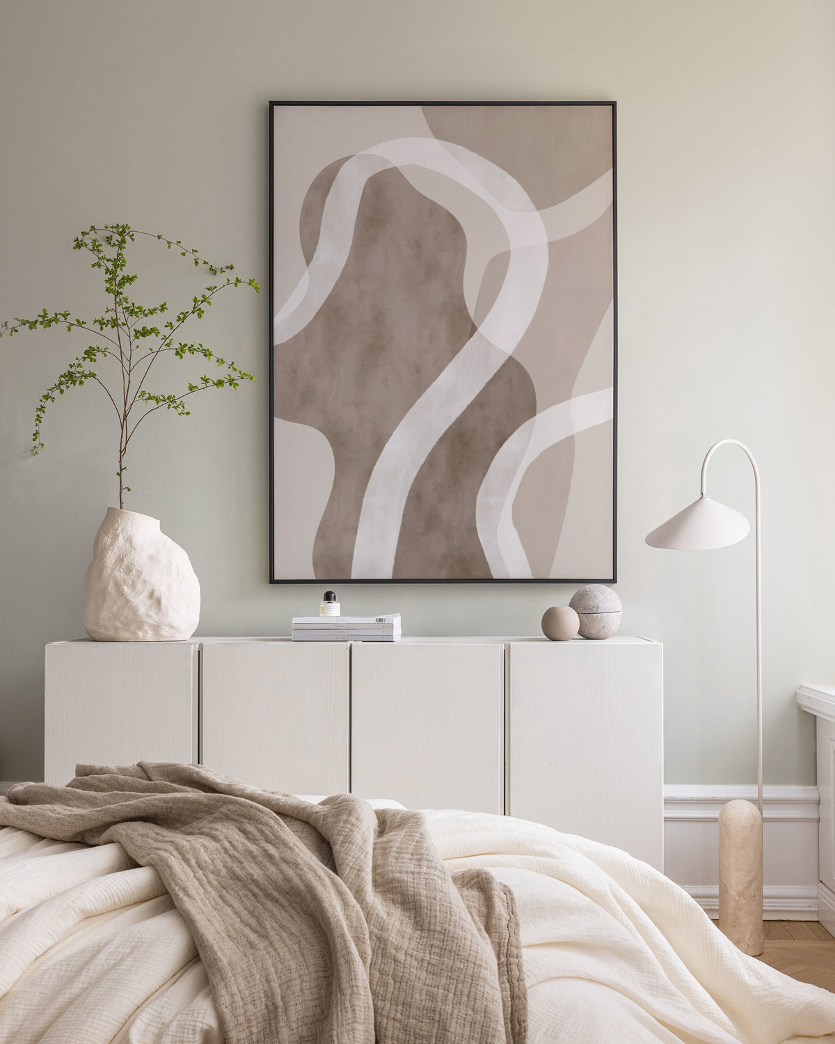 Abstract Brown Shapes No1 Canvas print