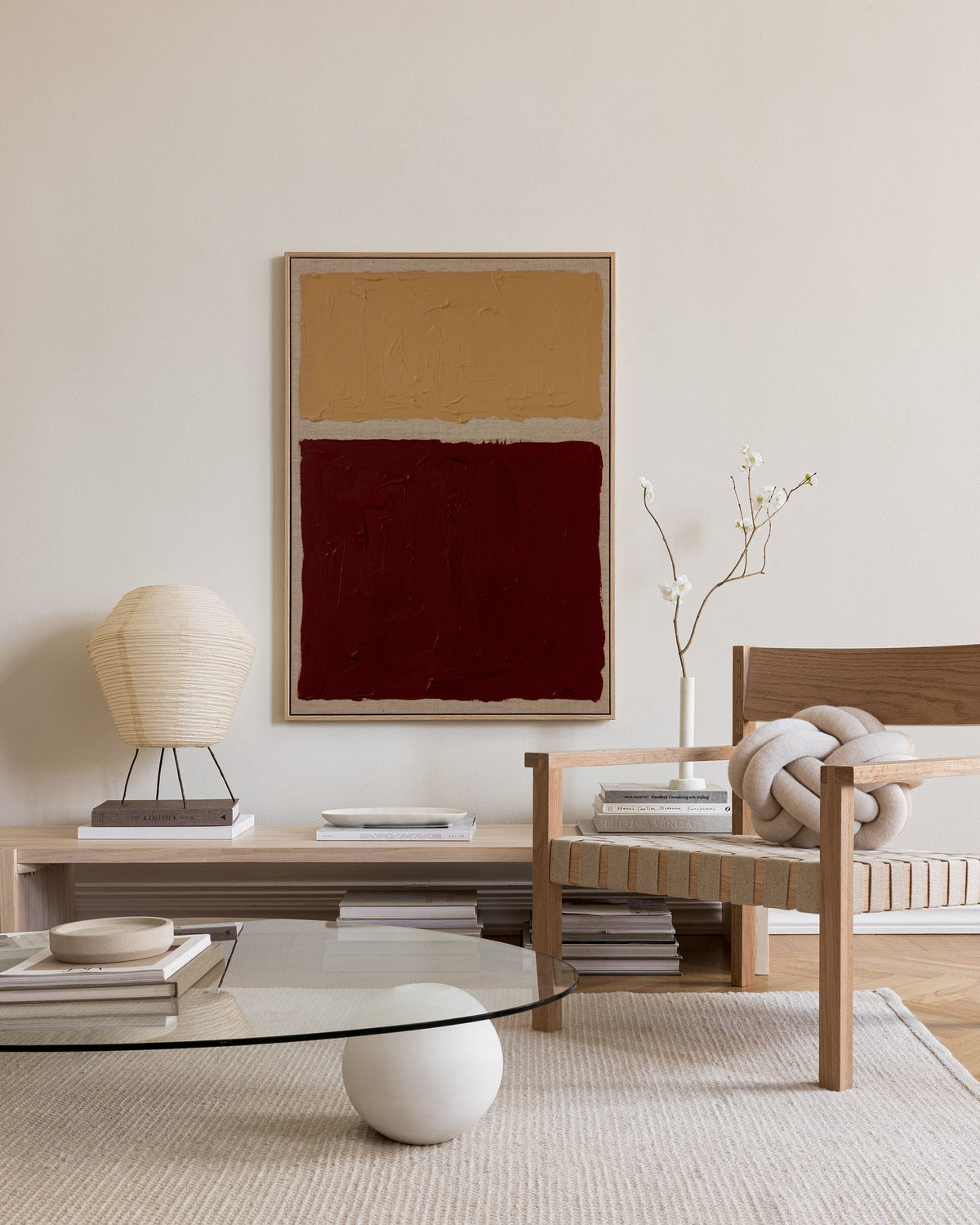 Ochre Versus Oxblood Canvas print