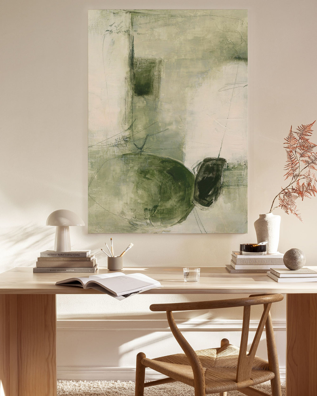 Contemporary Greens No1 Canvas print