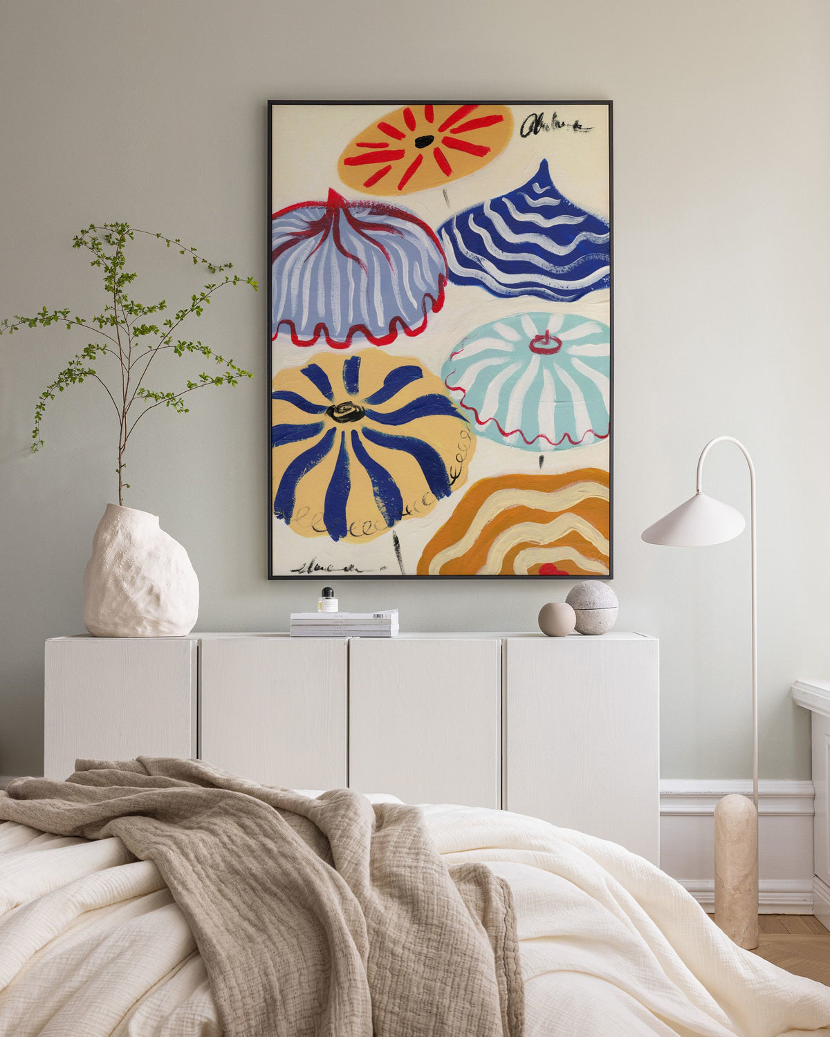 Riviera Parasols Canvas print