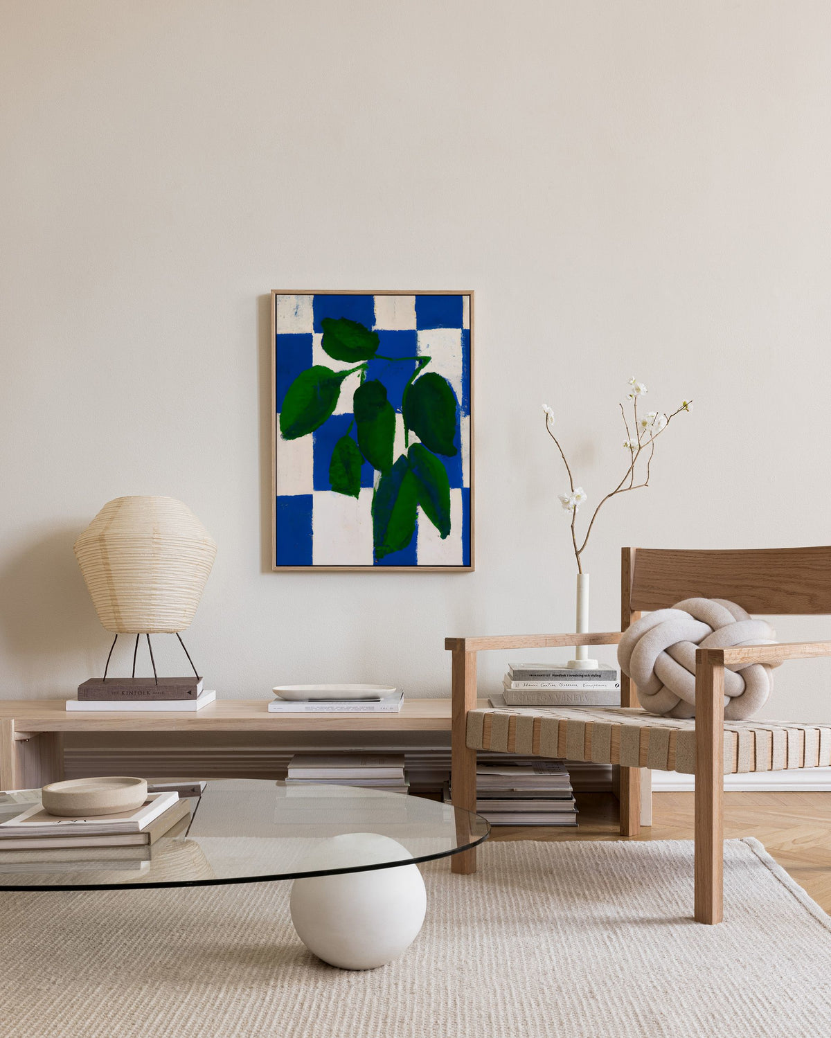 Merel Takken - Checkered Greenery Canvas print
