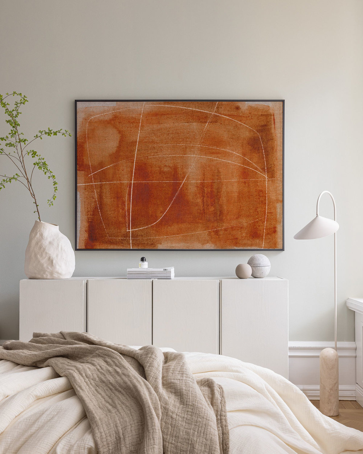 Terracotta Lines Canvas print