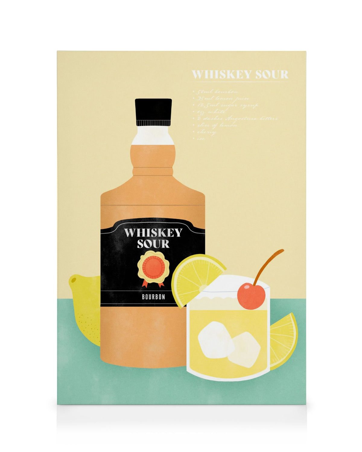 Whiskey Sour Illustration Canvas print