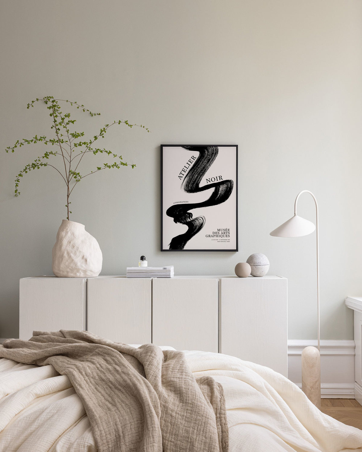 Black Brush Stroke Canvas print