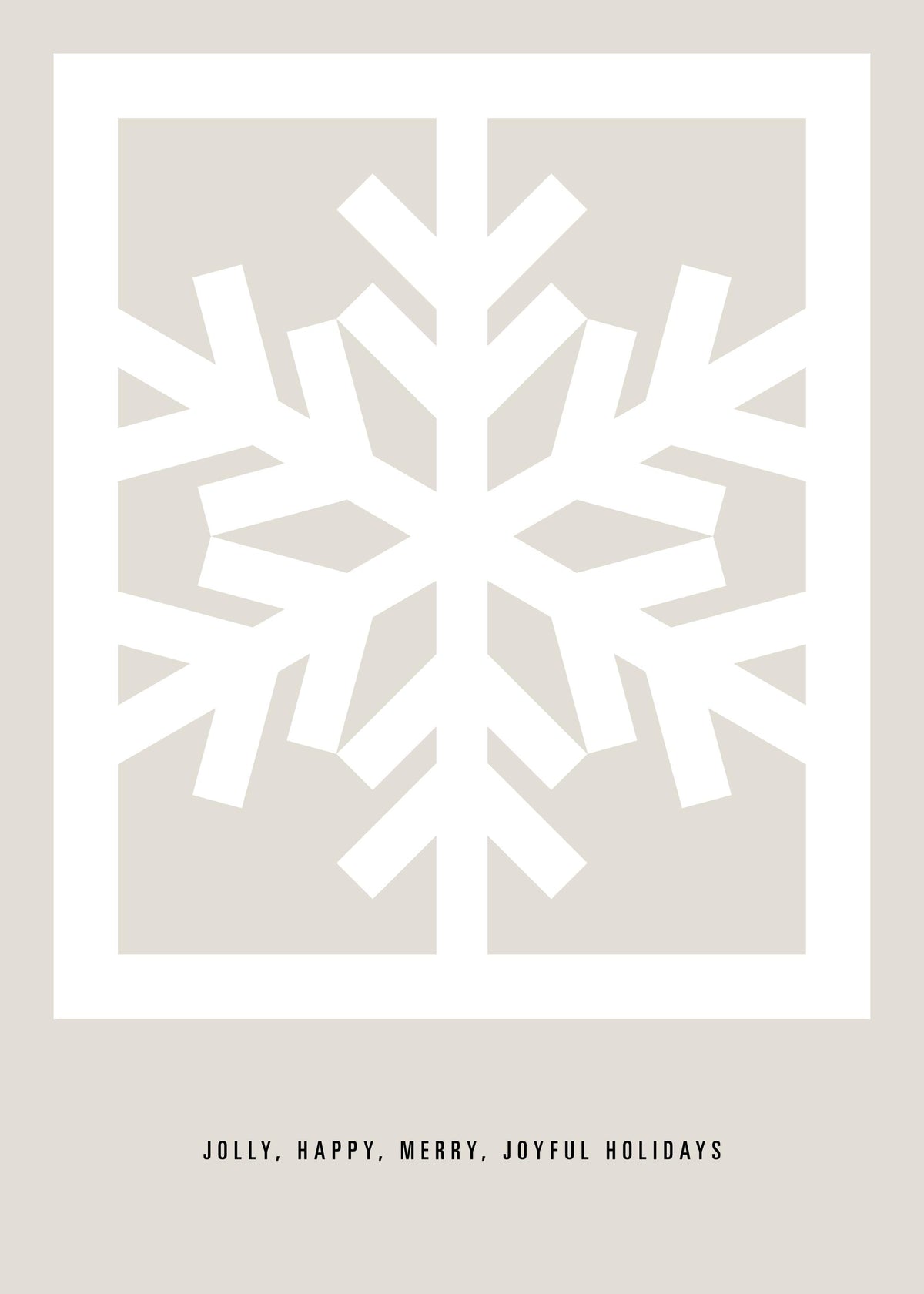 Graphic Snow Flake Print