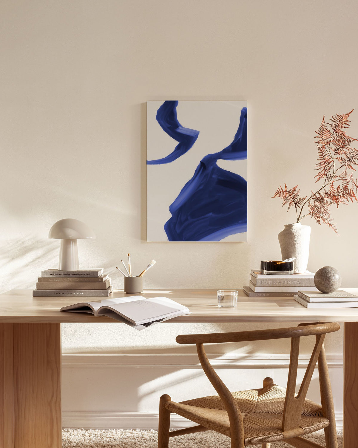Indigo Abstract No2 Canvas print