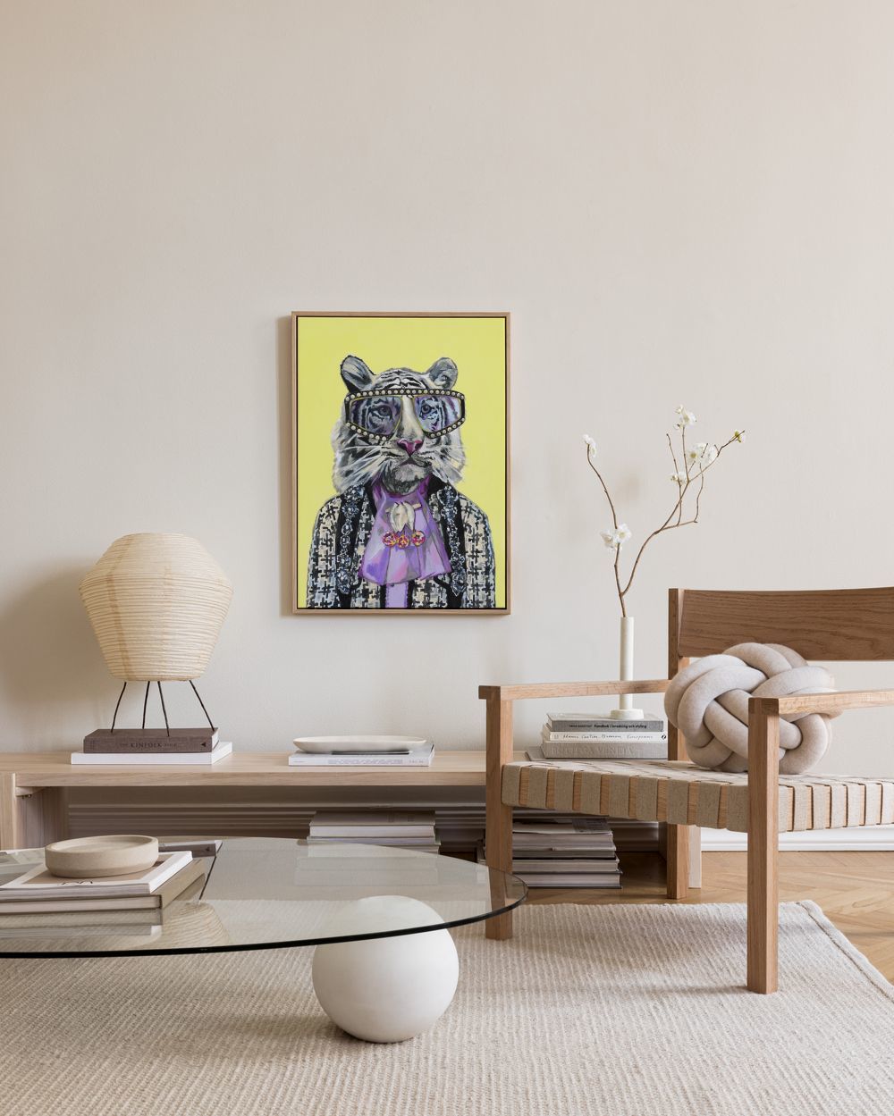 Heather Perry - Artsy White Tiger Canvas print