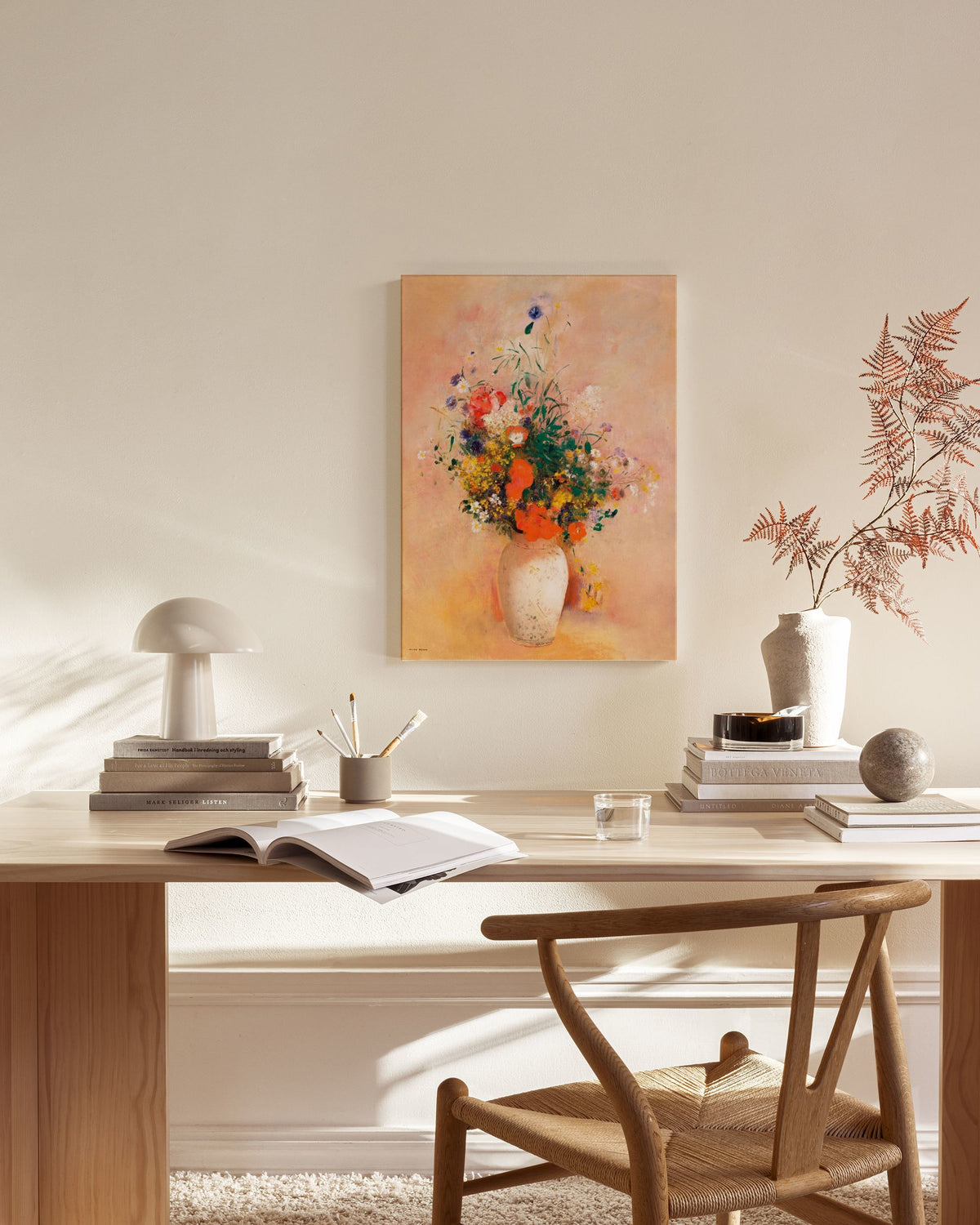 Redon - Vase of Flowers Canvas print
