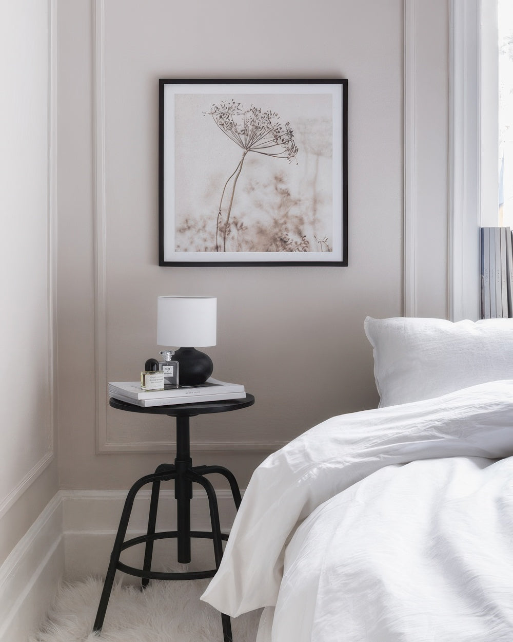 Beige Dried Flower Print