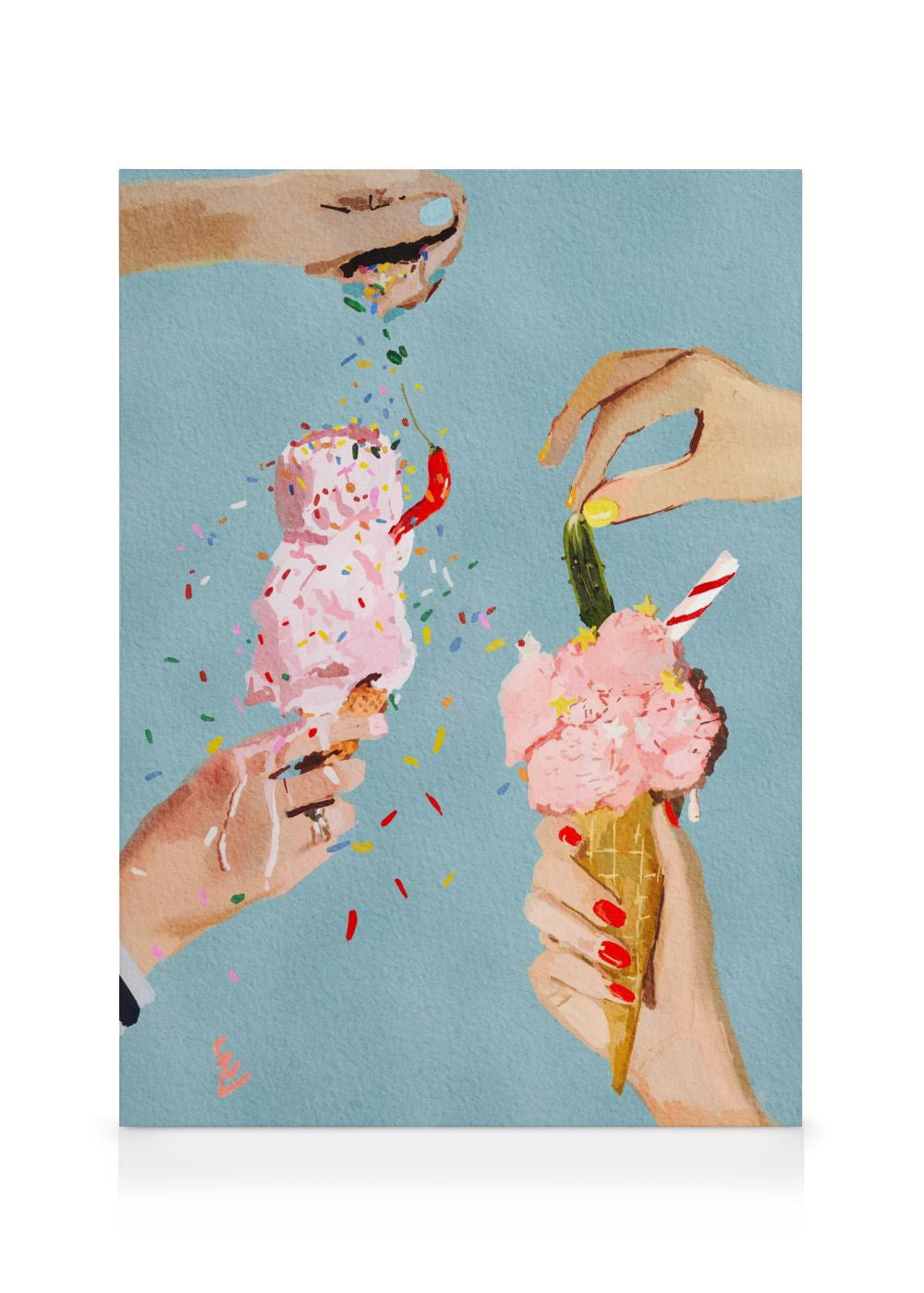 Ekaterina - Zagorska - Pickle & Chili Ice Cream Canvas print