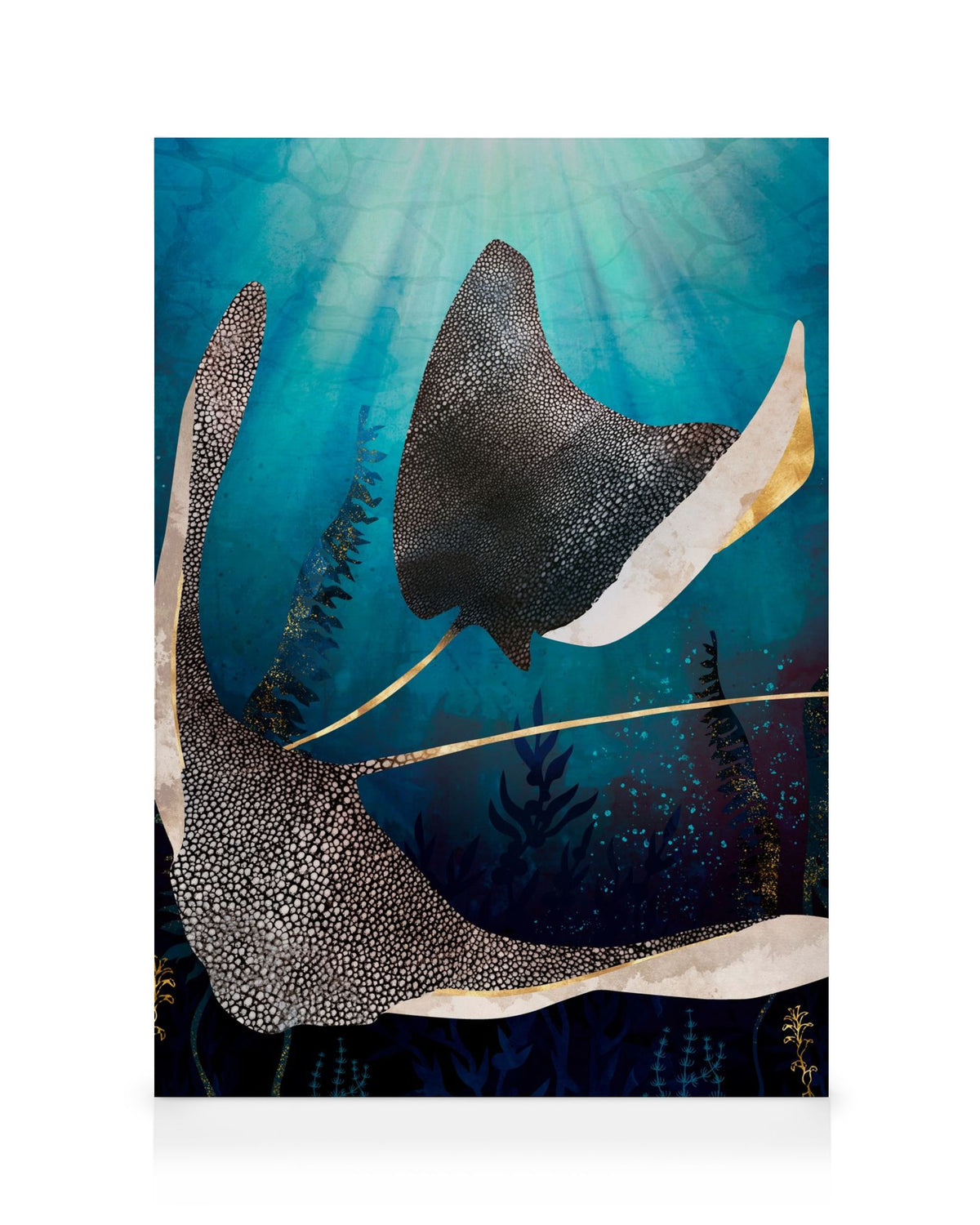 SpaceFrog Designs - Metallic Stingray Canvas print