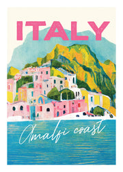SipCircle - Italy Amalfi Pastel Coast Print