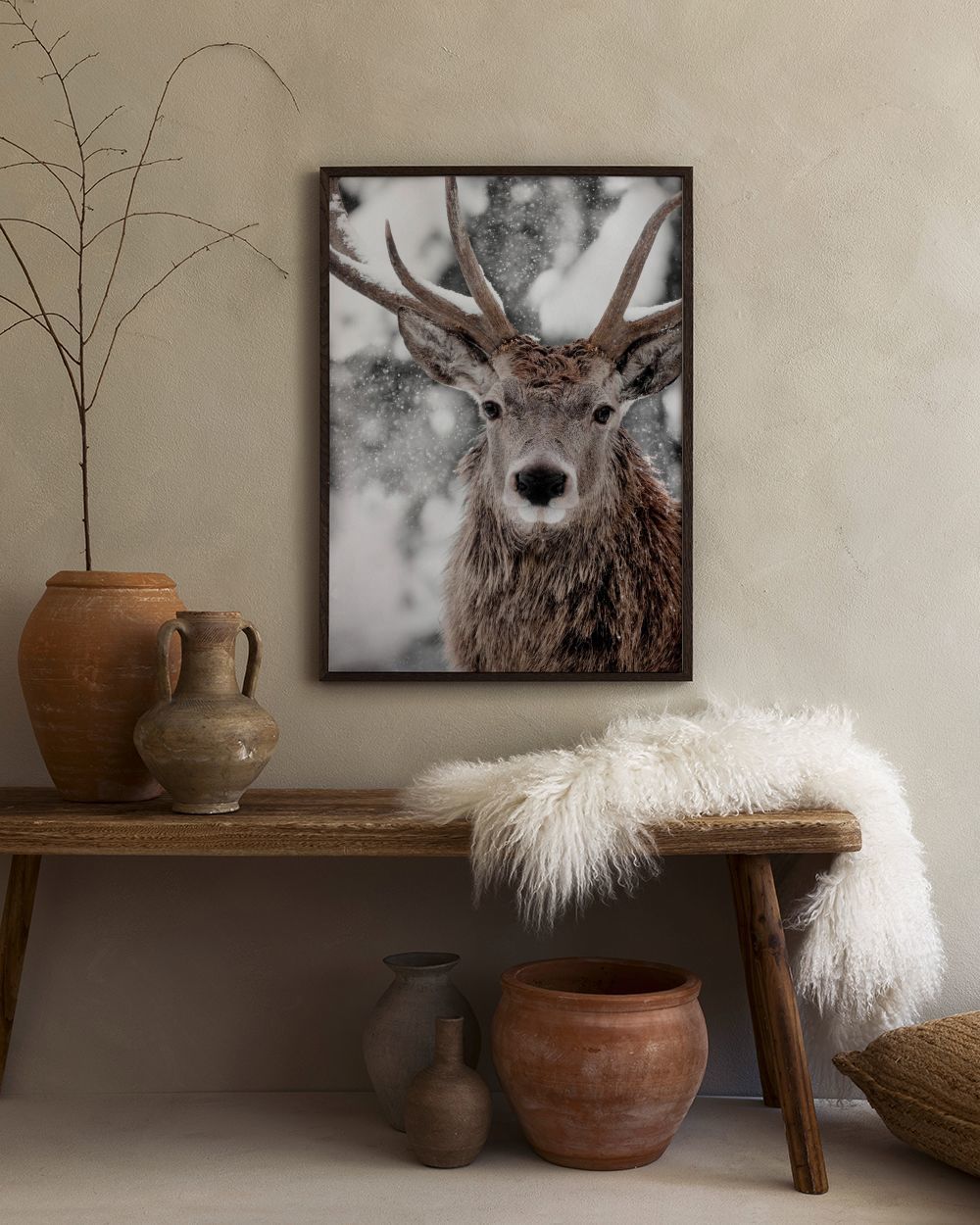 Winter Stag Print